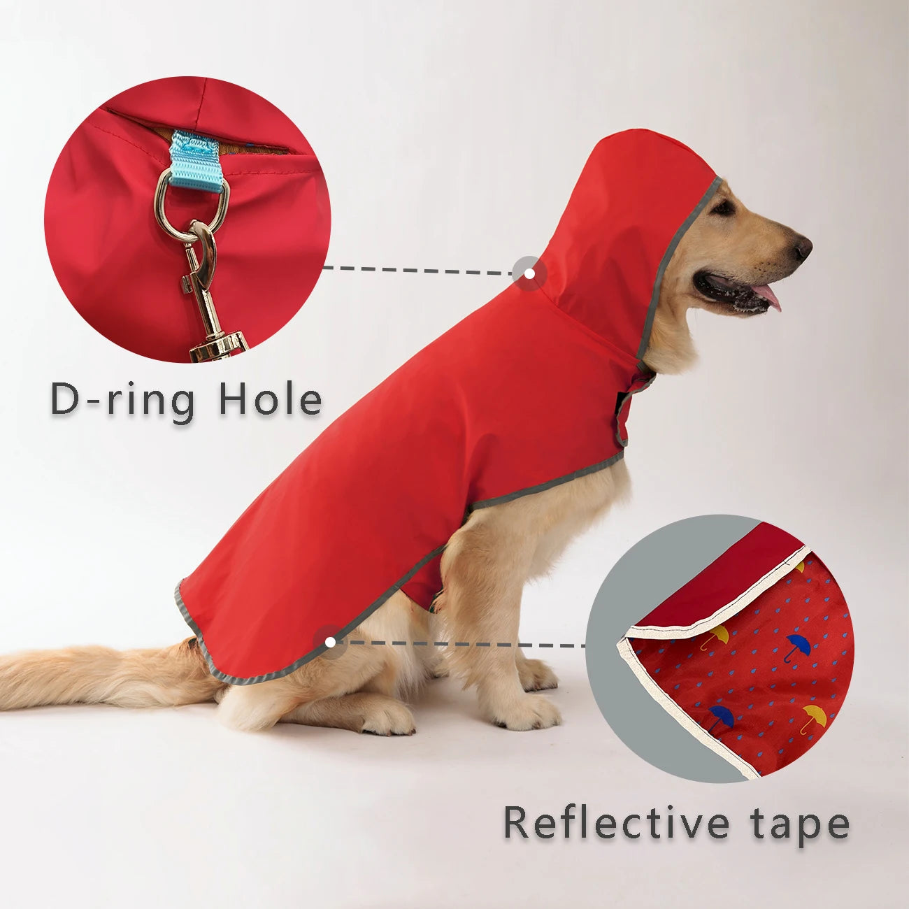 Pawlody™ Reversible Yellow Dog Raincoat: Waterproof & Stylish