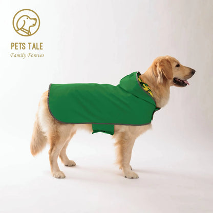 Pawlody™ Reversible Yellow Dog Raincoat: Waterproof & Stylish