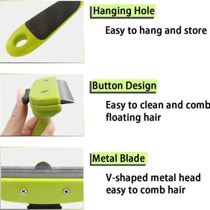 Efficient Pet Hair Remover: Multi-Function Dog & Cat Grooming Comb - Pawlody